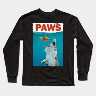 Cat Paws vintage poster claws old movie Long Sleeve T-Shirt